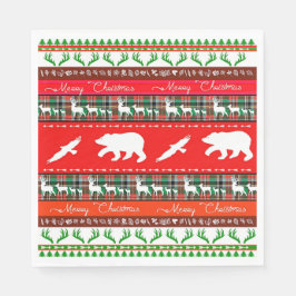 Kerstmis in de bossen servet