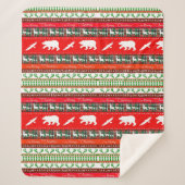 Kerstmis in de bossen sherpa deken (Voorkant)