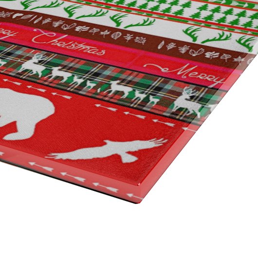 Kerstmis in de bossen snijplank (Hoek)