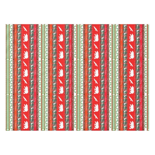 Kerstmis in de bossen tafelkleed (Voorkant (Horizontaal))