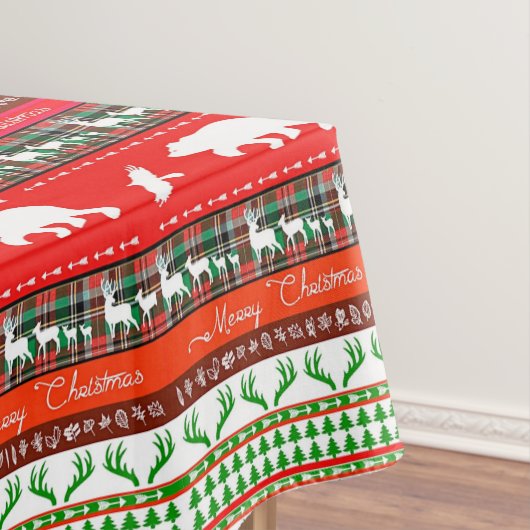 Kerstmis in de bossen tafelkleed (Voorbeeld)