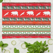 Kerstmis in de bossen theedoek (Gevouwen)