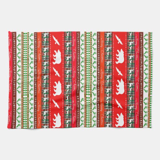 Kerstmis in de bossen theedoek (Horizontaal)