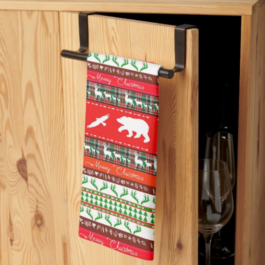 Kerstmis in de bossen theedoek (Derde Gevouwen)