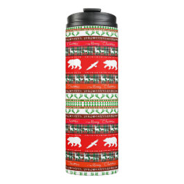 Kerstmis in de bossen thermosbeker