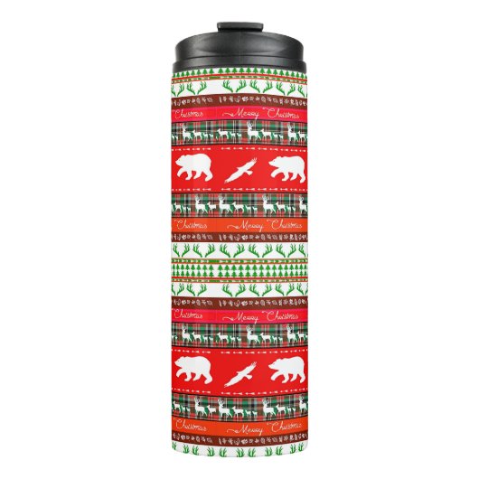 Kerstmis in de bossen thermosbeker (Voorkant)