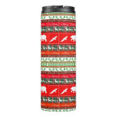 Kerstmis in de bossen thermosbeker (Achterkant)