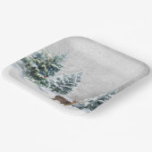 Kerstmis in de Bossen van de winter Papieren Bordje (Gebogen)