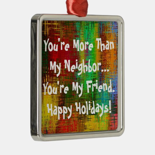 Kerstmis in de buurt metalen ornament (Rechts)