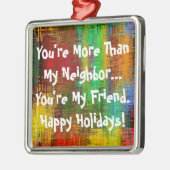 Kerstmis in de buurt metalen ornament (Links)