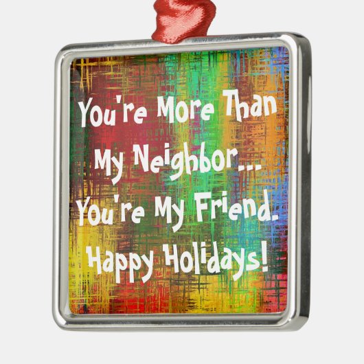 Kerstmis in de buurt metalen ornament (Links)