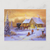 Kerstmis in de Cabin Feestdagenkaart (Voorkant)