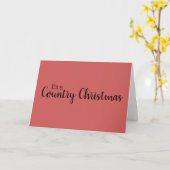 Kerstmis in de Country stijl Rood Kaart (Gele Bloem)