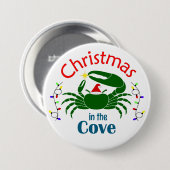 Kerstmis in de Cove Grote Knop Ronde Button 7,6 Cm (Voorkant /achterkant)
