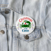 Kerstmis in de Cove Grote Knop Ronde Button 7,6 Cm (In situ)