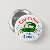 Kerstmis in de Cove Midden Knop Ronde Button 5,7 Cm (Voorkant /achterkant)