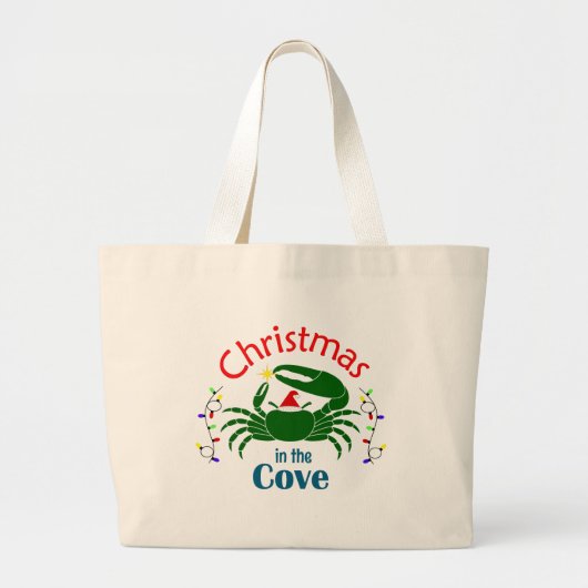 Kerstmis in de Cove Tote Tas (kies een maat) (Voorkant)