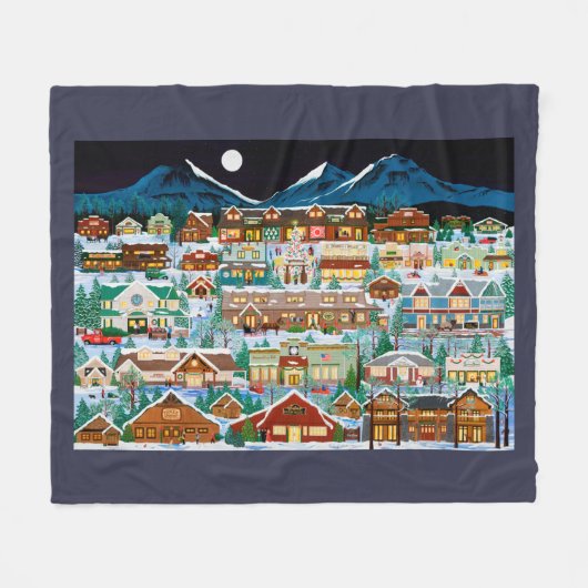 Kerstmis in de Deken van de Vacht van het Dorp van (Voorkant (Horizontaal))