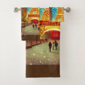 Kerstmis in de elfle-toren in Parijs Bad Handdoek (Insitu)