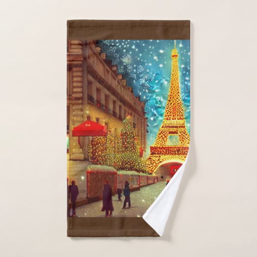 Kerstmis in de elfle-toren in Parijs Bad Handdoek (Handdoek)