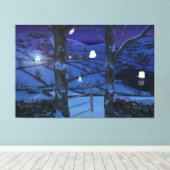 Kerstmis in de Glen Canvas Print (Insitu (Houten vloer))