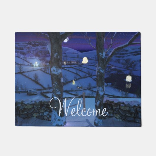 Kerstmis in de Glen Doormat Deurmat (Voorkant)