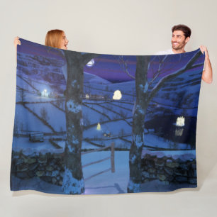 Kerstmis in de Glen Fleece Blanket Deken