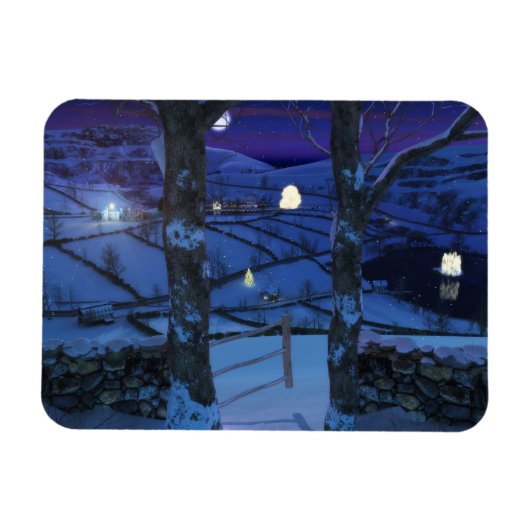 Kerstmis in de Glen Flexible Magnet Magneet (Horizontaal)
