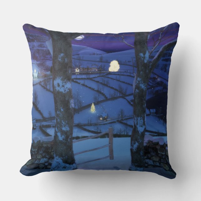 Kerstmis in de Glen Pillow Kussen (Voorkant)
