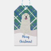 Kerstmis in de Grote Pyreneeën Cadeaulabel (Voorkant)