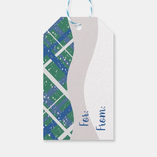 Kerstmis in de Grote Pyreneeën Cadeaulabel (Achterkant)