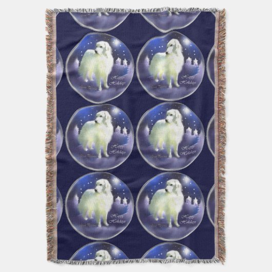 Kerstmis in de Grote Pyreneeën Deken (Voorkant Verticaal)