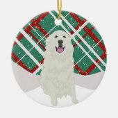 Kerstmis in de Grote Pyreneeën Keramisch Ornament (Voorkant)