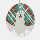 Kerstmis in de Grote Pyreneeën Keramisch Ornament (Links)