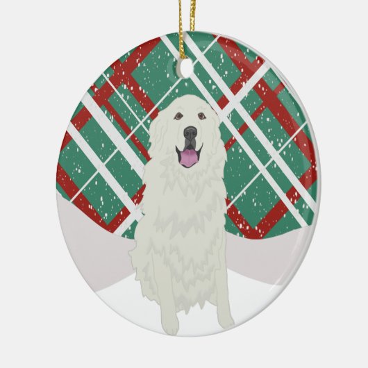 Kerstmis in de Grote Pyreneeën Keramisch Ornament (Links)