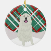 Kerstmis in de Grote Pyreneeën Keramisch Ornament (Achterkant)