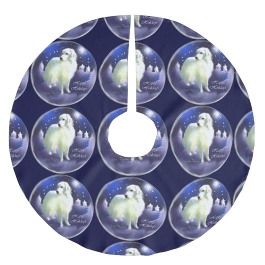 Kerstmis in de Grote Pyreneeën Kerstboom Rok (Voorkant)