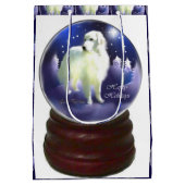 Kerstmis in de Grote Pyreneeën Medium Cadeauzakje (Achterkant)