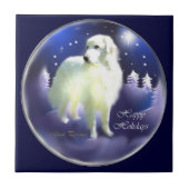 Kerstmis in de Grote Pyreneeën Tegeltje (Voorkant)