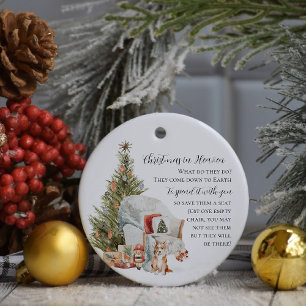 Kerstmis in de hemel Foto-herdenking Keramisch Ornament
