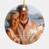 Kerstmis in de hemel | Foto Memorial Keramisch Ornament (Achterkant)