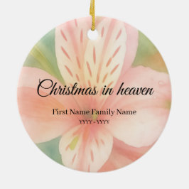 Kerstmis in de hemel herdenkingsornament lelie pas keramisch ornament