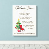 Kerstmis in de hemel, ledige stoel, verdriet en ro canvas afdruk (Insitu (Houten vloer))