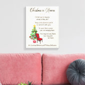 Kerstmis in de hemel, ledige stoel, verdriet en ro canvas afdruk (Insitu (Woonkamer))