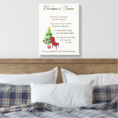 Kerstmis in de hemel, ledige stoel, verdriet en ro canvas afdruk (Insitu (Slaapkamer))