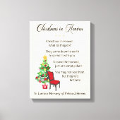 Kerstmis in de hemel, ledige stoel, verdriet en ro canvas afdruk (Voorkant)