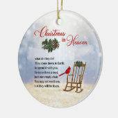 Kerstmis in de hemel - Lege stoel Keramisch Ornament (Links)