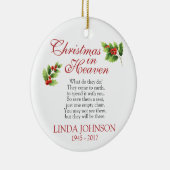 Kerstmis in de hemel Persoonlijk Keramisch Ornament (Rechts)