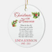 Kerstmis in de hemel Persoonlijk Keramisch Ornament (Links)