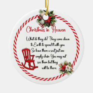 Kerstmis in de hemel Wat doen ze? Keramisch Ornament